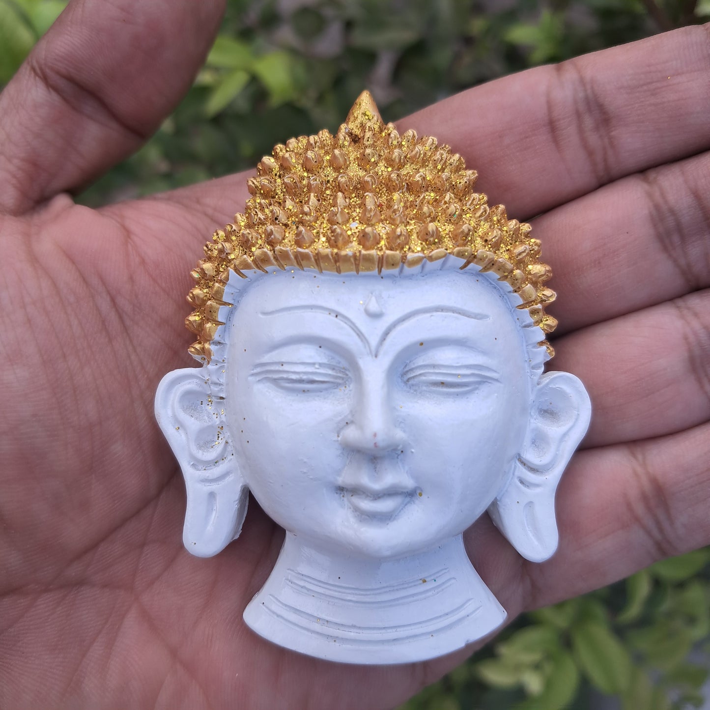3D POLYMARBLE FRIDGE MAGNET – BUDDHA HEAD THEME (7 x 5 cm)