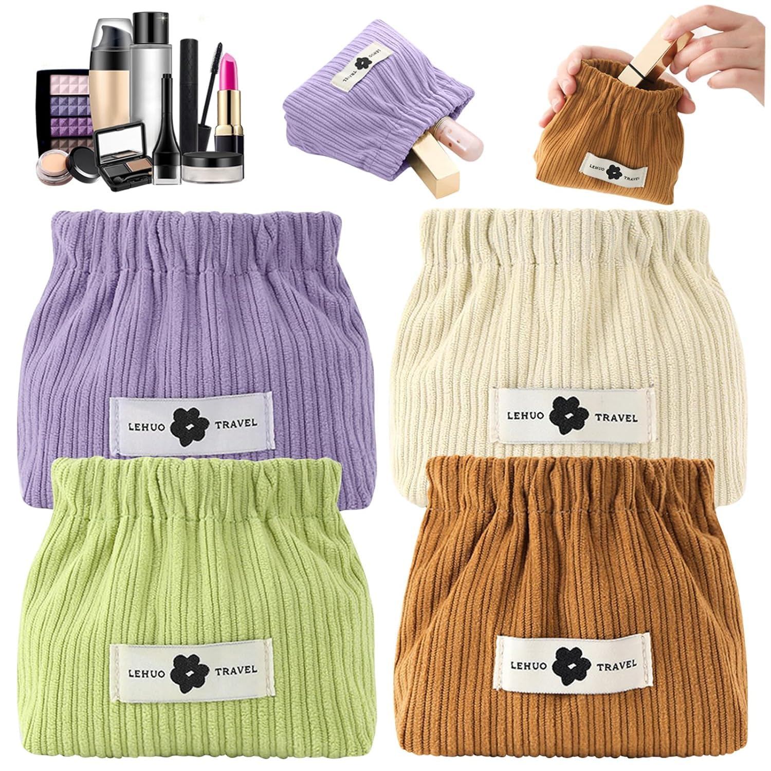 Quest Mini Storage Corduroy Pouches C (13x12 cm)