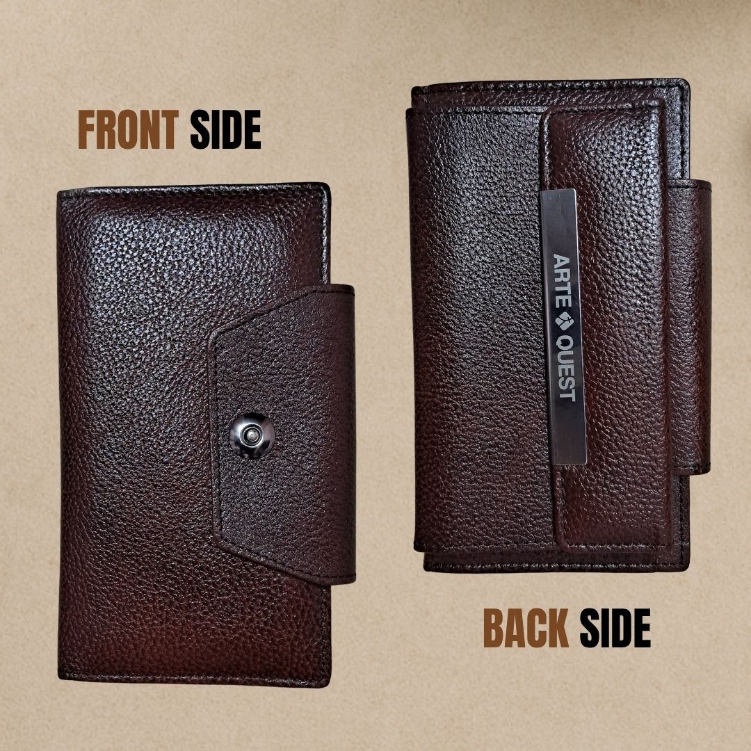 The Quest Premium Leather Travel Wallet (18x10x4 cm)