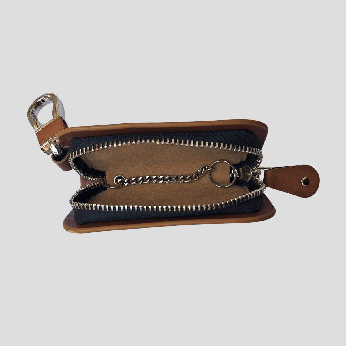 Premium-Leather-SmartKey-Pouch-with-Zipper_Keychain-Clip-1