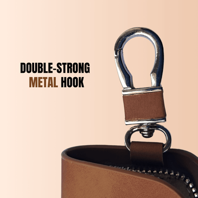 PremiumLeatherSmartKeyPouchwithZipper_KeychainClip-1