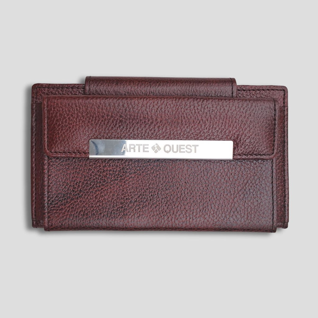 The Quest Vitara Premium Leather Travel Long Wallet for WOMEN and MEN (18x10x4 cm)