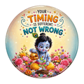 baby-krishna-your-timing-is-different-not-wrong-fridge-magnet