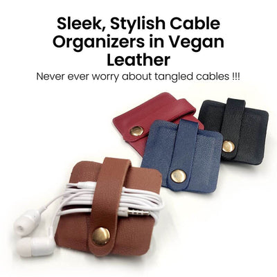 Quest Cable Organizer in Vegan Leather for Tangle-Free Storage