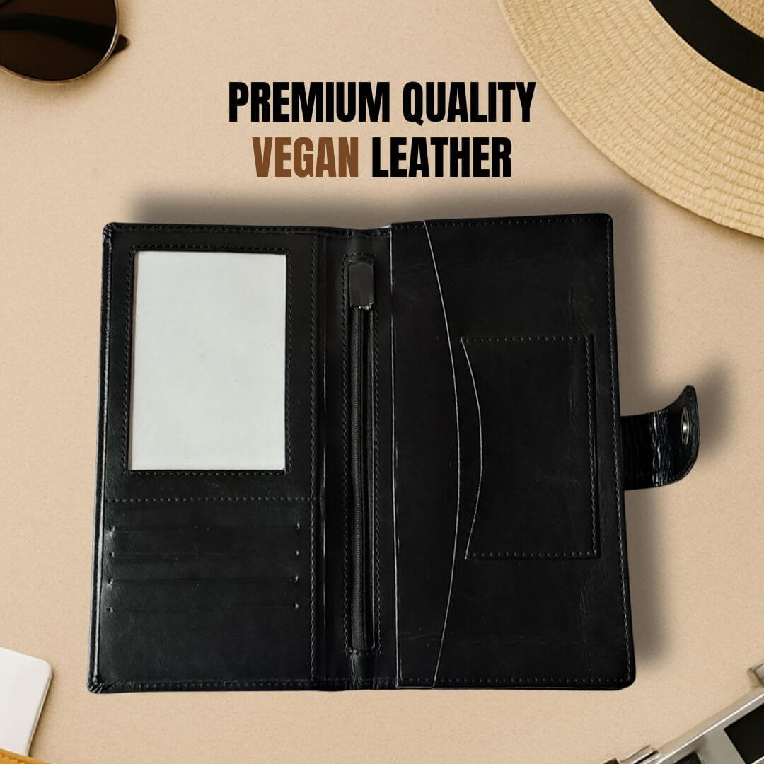 The Quest Passport Holder – Slim Travel Organizer with Multiple Slots in Vegan Leather