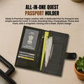 The Quest Passport Holder – Slim Travel Organizer with Multiple Slots in Vegan Leather
